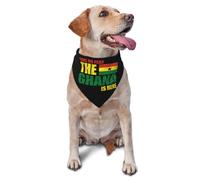 Dog Bandana Have No Fear The Ghana Is Here National Flag | Pet Neckerchief Reusable Pet Triangle Scarf For Holiday