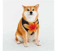 Dog Bandana Hawaii Tropical Flower Dog Scarf Adjustable Pet Bandanas for Dogs Christmas Pets Scarf Triangle Bibs Kerchief Soft Breathable Puppy Bandana for Small Medium Large Cats Pet