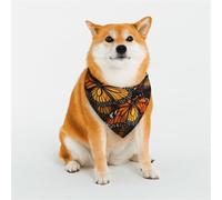 Dog Bandana Heaps of Orange Monarch Butterflies Dog Scarf Adjustable Pet Bandanas for Dogs Christmas Pets Scarf Triangle Bibs Kerchief Soft Breathable Puppy Bandana for Small Medium Large Cats Pet