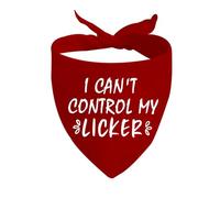 Dog Bandana I Can'T Control My Licker Pet Neckerchief Durable Pet Triangle Scarf Washable Triangle Bibs Scarf For Party Celebration Festival