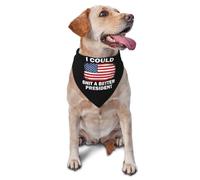 Dog Bandana I Could Shit A Better President Pet Scarf Spring Adjustable Triangle Bib Scarf, For Outdoor, Daily, Grooming, 70x30cm