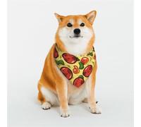 Dog Bandana I Love Pizza Heart Dog Scarf Adjustable Pet Bandanas for Dogs Christmas Pets Scarf Triangle Bibs Kerchief Soft Breathable Puppy Bandana for Small Medium Large Cats Pet