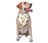 Dog Bandana Ice Cream Summary Triangle Bibs Scarf Personalised Pet Triangle Scarf Adjustable Cat Dog Kerchief For Party Celebration Pets