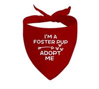 Dog Bandana I'M A Foster/Shelter/Rescue Pup Adopt Triangle Bibs Scarf Adjustable Pet Triangle Scarf Durable Pet Neckerchief For Celebration Pets Festival