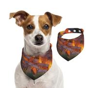 Dog Bandana Italian Sunset Pet Scarf Adjustable Pets Bandanas Washable Double-Sided Pets Neckerchief Cotton Triangle Bib Dogs Scarfs Cats Scarves for Puppy Costume Accessories Large