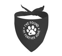 Dog Bandana I'Ve Found My Forever Home Pet Neckerchief Durable Cat Dog Kerchief Personalised Triangle Bibs Scarf For Party Festival Pets