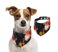 Dog Bandana Japan Fancy Koi Carp Fishes Pet Scarf Adjustable Pets Bandanas Washable Double-Sided Pets Neckerchief Cotton Triangle Bib Dog Scarfs Cats Scarves for Puppy Costume Accessories Small