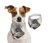 Dog Bandana Koala and Butterfly Pet Scarf Adjustable Pets Bandanas Washable Double-Sided Pets Neckerchief Cotton Triangle Bib Dog Scarfs Cats Scarves for Puppy Costume Accessories Medium