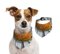 Dog Bandana Ladybug Daisy Pet Scarf Adjustable Pets Bandanas Washable Double-Sided Pets Neckerchief Cotton Triangle Bib Dogs Scarfs Cats Scarves for Puppy Costume Accessories Large