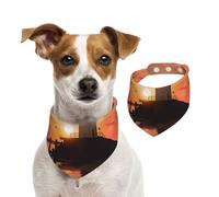 Dog Bandana Lighthouse Sunrise Pet Scarf Adjustable Pets Bandanas Washable Double-Sided Pets Neckerchief Cotton Triangle Bib Dogs Scarfs Cats Scarves for Puppy Costume Accessories Small