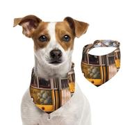 Dog Bandana Lisbon Tram Pet Scarf Adjustable Pets Bandanas Washable Double-Sided Pets Neckerchief Cotton Triangle Bib Dog Scarfs Cats Scarves for Puppy Costume Accessories Medium