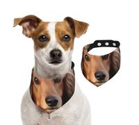Dog Bandana Long haired Dachshund Pet Scarf Adjustable Pets Bandanas Washable Double-Sided Pets Neckerchief Cotton Triangle Bib Dog Scarfs Cats Scarves for Puppy Costume Accessories Medium