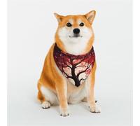 Dog Bandana Love Tree Dog Scarf Adjustable Pet Bandanas for Dogs Christmas Pets Scarf Triangle Bibs Kerchief Soft Breathable Puppy Bandana for Small Medium Large Cats Pet