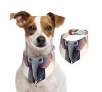Dog Bandana Lucky Elephant Pet Scarf Adjustable Pets Bandanas Washable Double-Sided Pets Neckerchief Cotton Triangle Bib Dogs Scarfs Cats Scarves for Puppy Costume Accessories Large