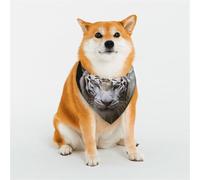 Dog Bandana Majestic White Bengal Tiger Dog Scarf Adjustable Pet Bandanas for Dogs Christmas Pets Scarf Triangle Bibs Kerchief Soft Breathable Puppy Bandana for Small Medium Large Cats Pet