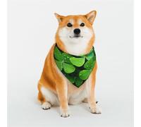 Dog Bandana Many Green Clover Dog Scarf Adjustable Pet Bandanas for Dogs Christmas Pets Scarf Triangle Bibs Kerchief Soft Breathable Puppy Bandana for Small Medium Large Cats Pet