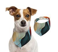 Dog Bandana Mid-Century Modern Style Pet Scarf Adjustable Pets Bandanas Washable Double-Sided Pets Neckerchief Cotton Triangle Bib Dogs Scarfs Cats Scarves for Puppy Costume Accessories Small