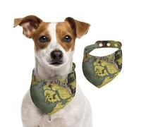 Dog Bandana Middle Earth Map Pet Scarf Adjustable Pets Bandanas Washable Double-Sided Pets Neckerchief Cotton Triangle Bib Dog Scarfs Cats Scarves for Puppy Costume Accessories Large
