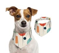 Dog Bandana Modern Mid Century Pet Scarf Adjustable Pets Bandanas Washable Double-Sided Pets Neckerchief Cotton Triangle Bib Dogs Scarfs Cats Scarves for Puppy Costume Accessories Large