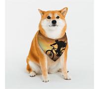 Dog Bandana Mountain Bike in The Evening Dog Scarf Adjustable Pet Bandanas for Dogs Christmas Pets Scarf Triangle Bibs Kerchief Soft Breathable Puppy Bandana for Small Medium Large Cats Pet