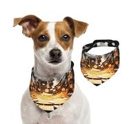 Dog Bandana Musical Theme Music Clefs Pet Scarf Adjustable Pets Bandanas Washable Double-Sided Pets Neckerchief Cotton Triangle Bib Dog Scarfs Cats Scarves for Puppy Costume Accessories Large