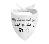 Dog Bandana My Human Said Yes And So Did I Triangle Bibs Scarf Durable Pet Triangle Scarf Personalised Pet Neckerchief For Celebration Pets Festival