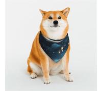 Dog Bandana Nightsky Hanging Moon Stars Dog Scarf Adjustable Pet Bandanas for Dogs Christmas Pets Scarf Triangle Bibs Kerchief Soft Breathable Puppy Bandana for Small Medium Large Cats Pet