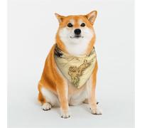Dog Bandana Old Treasure Map Dog Scarf Adjustable Pet Bandanas for Dogs Christmas Pets Scarf Triangle Bibs Kerchief Soft Breathable Puppy Bandana for Small Medium Large Cats Pet