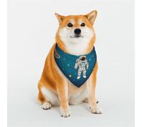 Dog Bandana Outer Space Rocket Astronaut Dog Scarf Adjustable Pet Bandanas for Dogs Christmas Pets Scarf Triangle Bibs Kerchief Soft Breathable Puppy Bandana for Small Medium Large Cats Pet
