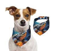 Dog Bandana Painted Sea Turtle Pet Scarf Adjustable Pets Bandanas Washable Double-Sided Pets Neckerchief Cotton Triangle Bib Dogs Scarfs Cats Scarves for Puppy Costume Accessories Small
