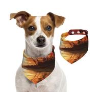 Dog Bandana Palm Tree Sunset Pet Scarf Adjustable Pets Bandanas Washable Double-Sided Pets Neckerchief Cotton Triangle Bib Dog Scarfs Cats Scarves for Puppy Costume Accessories Medium
