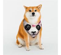 Dog Bandana Panda Cotton Dog Scarf Adjustable Pet Bandanas for Dogs Christmas Pets Scarf Triangle Bibs Kerchief Soft Breathable Puppy Bandana for Small Medium Large Cats Pet