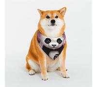Dog Bandana Panda Rose Flowers White Stripe Dog Scarf Adjustable Pet Bandanas for Dogs Christmas Pets Scarf Triangle Bibs Kerchief Soft Breathable Puppy Bandana for Small Medium Large Cats Pet