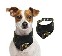 Dog Bandana Panda Tree Pet Scarf Adjustable Pets Bandanas Washable Double-Sided Pets Neckerchief Cotton Triangle Bib Dogs Scarfs Cats Scarves for Puppy Costume Accessories Small