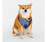 Dog Bandana Pansy Flowers Dog Scarf Adjustable Pet Bandanas for Dogs Christmas Pets Scarf Triangle Bibs Kerchief Soft Breathable Puppy Bandana for Small Medium Large Cats Pet