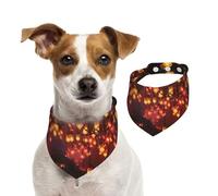 Dog Bandana Paper Lantern Pet Scarf Adjustable Pets Bandanas Washable Double-Sided Pets Neckerchief Cotton Triangle Bib Dogs Scarfs Cats Scarves for Puppy Costume Accessories Small