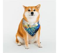 Dog Bandana Peacock Watercolor Painting Dog Scarf Adjustable Pet Bandanas for Dogs Christmas Pets Scarf Triangle Bibs Kerchief Soft Breathable Puppy Bandana for Small Medium Large Cats Pet