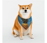 Dog Bandana Pineapple in The Pool Dog Scarf Adjustable Pet Bandanas for Dogs Christmas Pets Scarf Triangle Bibs Kerchief Soft Breathable Puppy Bandana for Small Medium Large Cats Pet