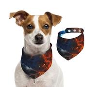Dog Bandana Planet Ice and Fire Pet Scarf Adjustable Pets Bandanas Washable Double-Sided Pets Neckerchief Cotton Triangle Bib Dogs Scarfs Cats Scarves for Puppy Costume Accessories Small