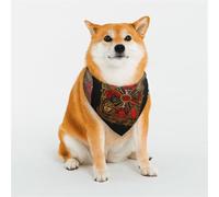 Dog Bandana Playing Cards Dog Scarf Adjustable Pet Bandanas for Dogs Christmas Pets Scarf Triangle Bibs Kerchief Soft Breathable Puppy Bandana for Small Medium Large Cats Pet