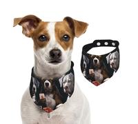 Dog Bandana Playing Poker Dogs Pet Scarf Adjustable Pets Bandanas Washable Double-Sided Pets Neckerchief Cotton Triangle Bib Dog Scarfs Cats Scarves for Puppy Costume Accessories Medium