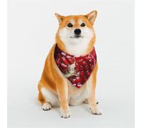 Dog Bandana Pomegranate Fruit Dog Scarf Adjustable Pet Bandanas for Dogs Christmas Pets Scarf Triangle Bibs Kerchief Soft Breathable Puppy Bandana for Small Medium Large Cats Pet