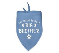 Dog Bandana Pregnancy Announcement Apparel & Accessories I'm Going to BE A Big Brother Pet Blue Dog Bandana Scarf Baby Reveal Photo Prop Dog Bandana Pregnancy Baby Coming Soon Announcement