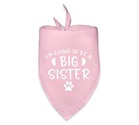 Dog Bandana Pregnancy Announcement Apparel & Accessories I'm Going to BE A Big Sister Pet Pink Dog Bandana Scarf Baby Reveal Photo Prop Pregnancy Baby Coming Soon Announcement