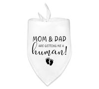 Dog Bandana Pregnancy Announcement Apparel & Accessories MOM & DAD are Getting ME A Human! Pet Dog Bandana Scarf Baby Reveal Photo Prop Dog Bandana Pregnancy Baby Coming Soon Announcement
