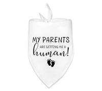 Dog Bandana Pregnancy Announcement Apparel & Accessories My Parents are Getting ME A Human! Pet Dog Bandana Scarf Baby Reveal Photo Prop Dog Bandana Pregnancy Baby Coming Soon Announcement