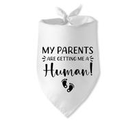 Dog Bandana Pregnancy Announcement My Parents are Getting ME A Human! in Training Dog Bandana Pet Dog Triangle Scarf Bandana for Dogs Dog Pregnancy Announcement Im Pregnant Announcement