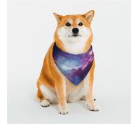 Dog Bandana Purple&Blue Galaxy Dog Scarf Adjustable Pet Bandanas for Dogs Christmas Pets Scarf Triangle Bibs Kerchief Soft Breathable Puppy Bandana for Small Medium Large Cats Pet