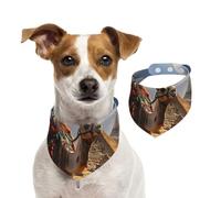 Dog Bandana Pyramid Camel Pet Scarf Adjustable Pets Bandanas Washable Double-Sided Pets Neckerchief Cotton Triangle Bib Dogs Scarfs Cats Scarves for Puppy Costume Accessories Small