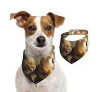 Dog Bandana Rabbit Couple Pet Scarf Adjustable Pets Bandanas Washable Double-Sided Pets Neckerchief Cotton Triangle Bib Dog Scarfs Cats Scarves for Puppy Costume Accessories Small